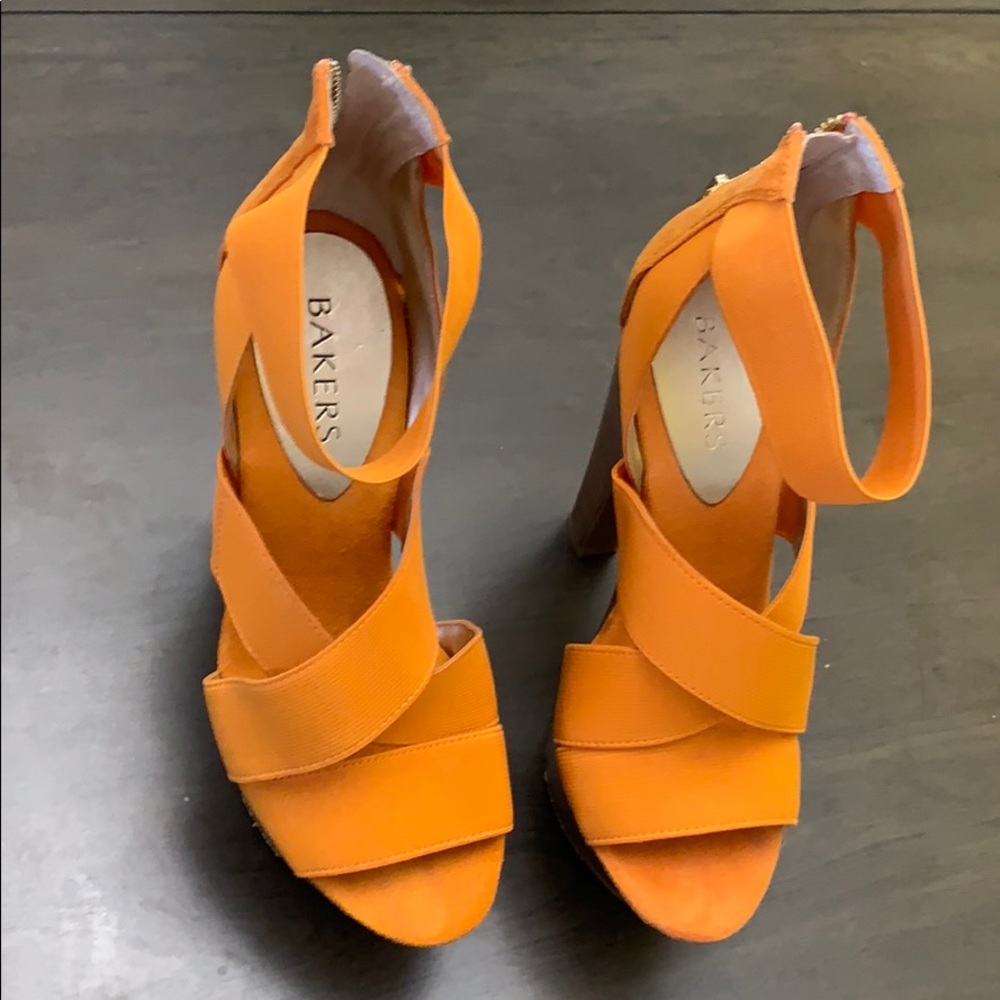 Orange Sandals - size 6.5